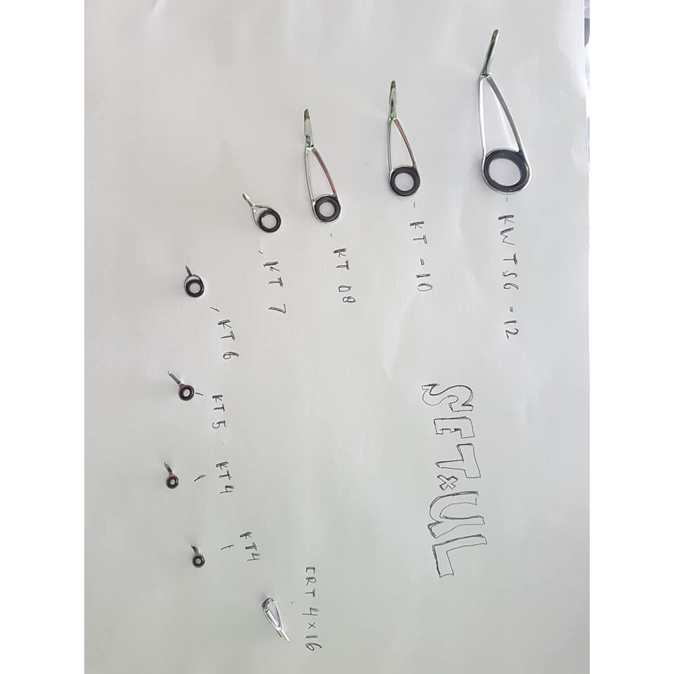 Guide Set UL 1 kaki isi 9 pcs / Ring Buat Custom Joran Spinning