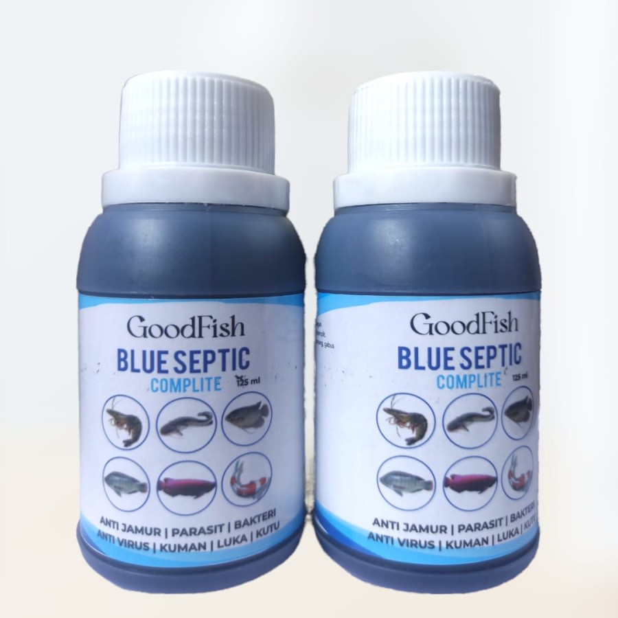 032 GOODFISH BLUE SEPTIC OBAT IKAN ANTI JAMUR DAN PARASIT 125 ML