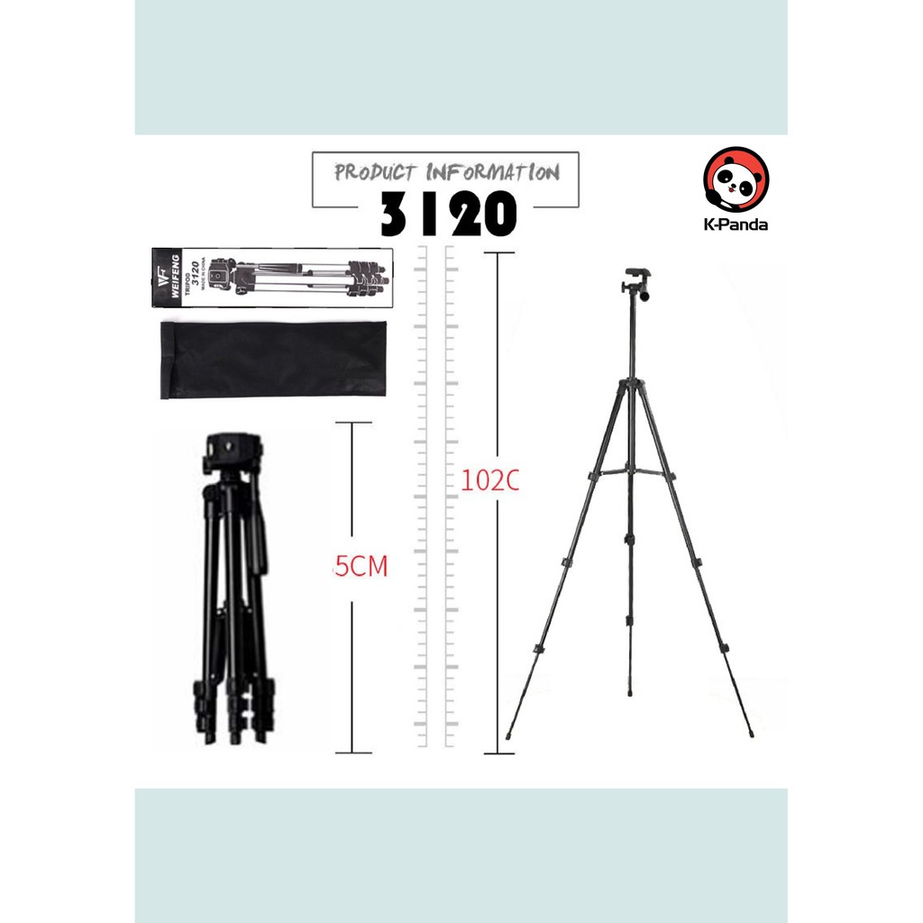 Tripod 3110A/3120  handphone hp u holder Kaki Stabilizer 1 Meter