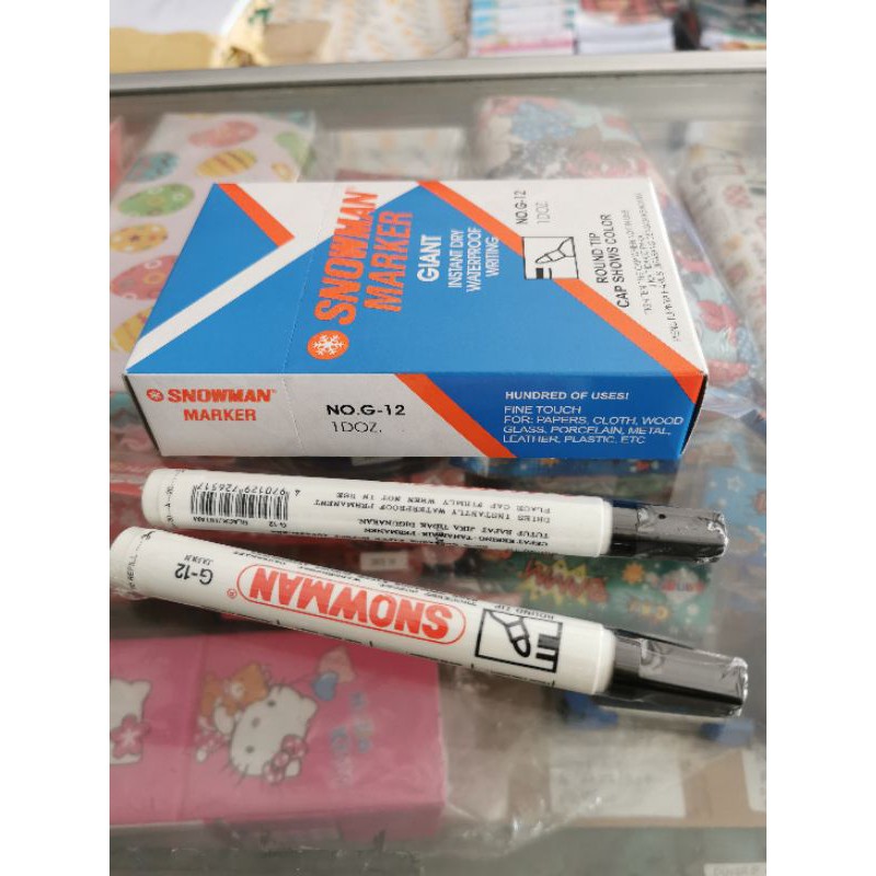 

spidol permanen snowman asli