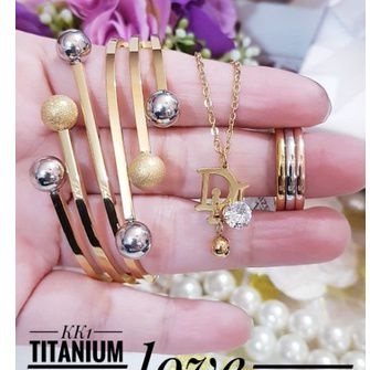 Titanium set perhiasan wanita n133