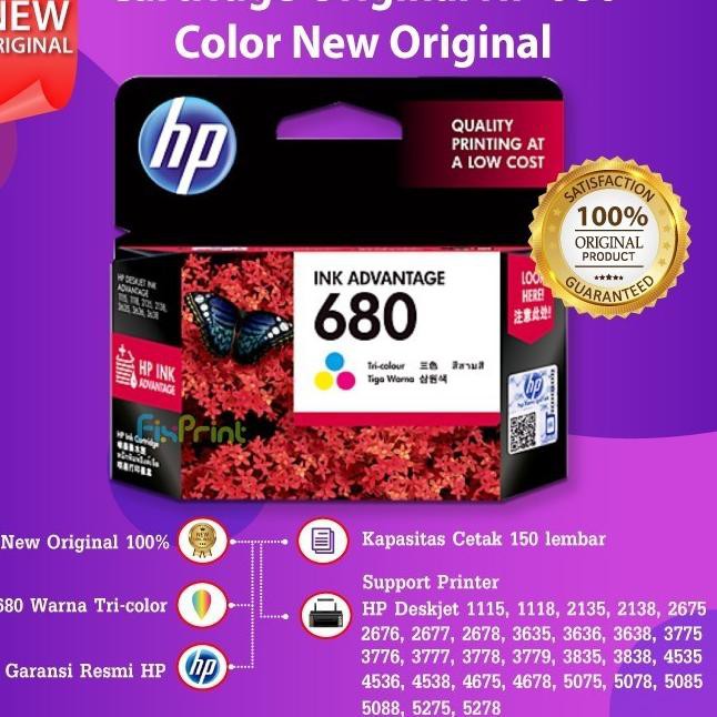 Cartridge Hp 680 Black F6v27aa Tinta Printer 3636 Tri Color Harga Murah Shopee Indonesia