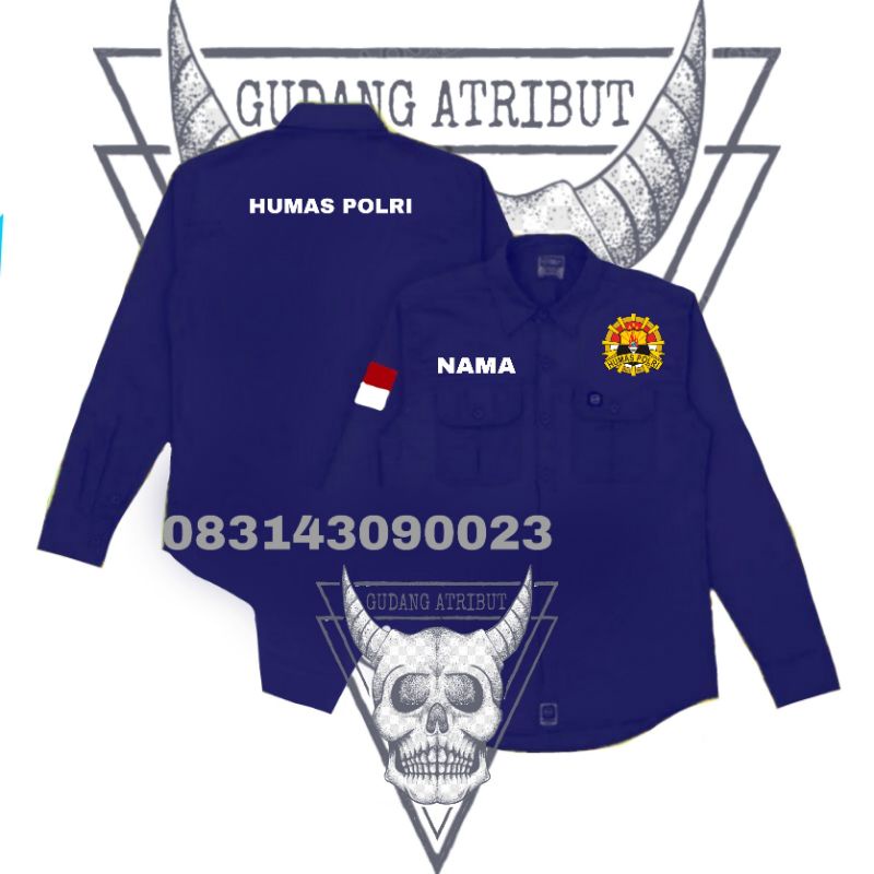 KEMEJA.SERAGAM.LENGAN.PANJANG.HUMAS.POLRI.
