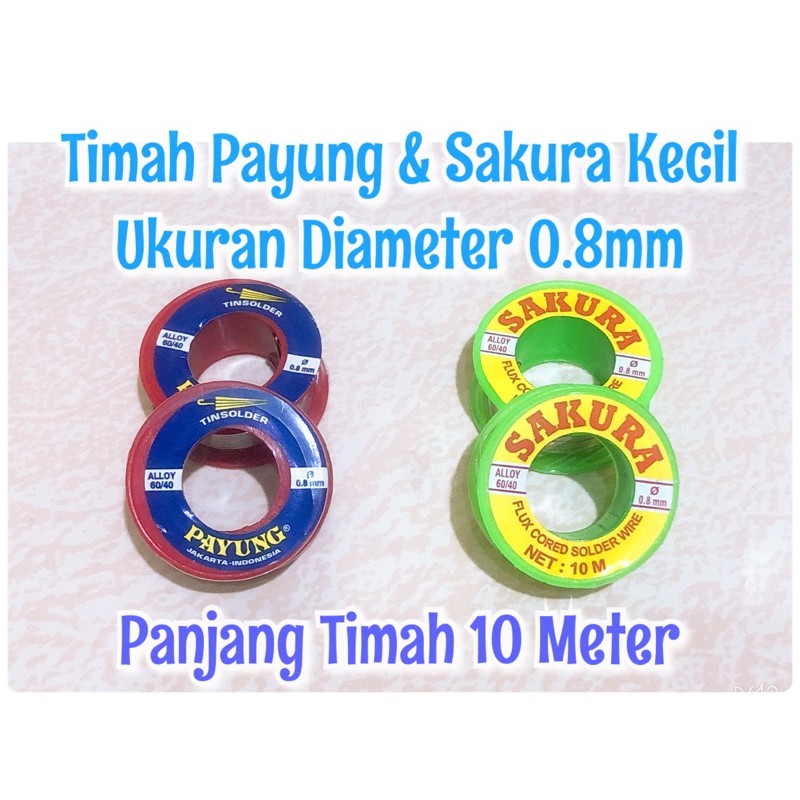 Timah Payung - Timah Sakura Ukuran Kecil Diameter  0.8mm