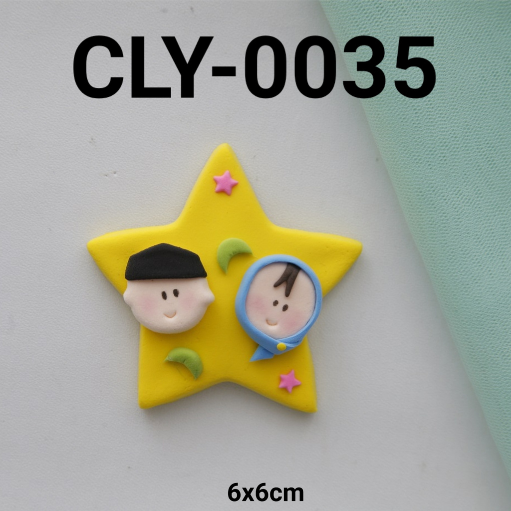CLY-0035 Cake topper hiasan kue clay lebaran idul fitri bintang yamama baking