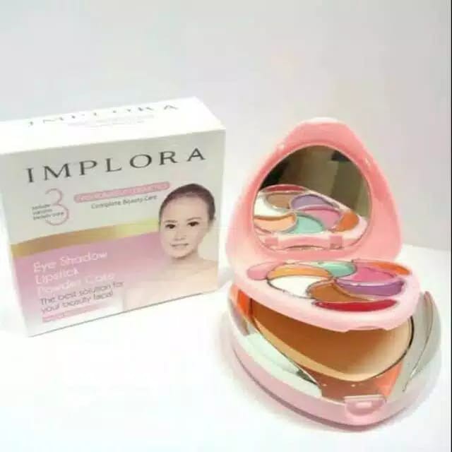 BEDAK IMPLORA SET COMPLETE + EYESHADOW  (BENTUK HATI ) by Ewalook
