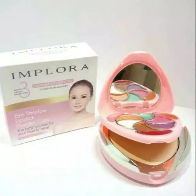 BEDAK IMPLORA SET COMPLETE + EYESHADOW  (BENTUK HATI ) ❤ Ewalook ❤