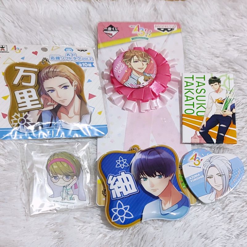A3 (Act Addict Actors) Official Merchandise Ballchain, Keychain, Akrilik/Acrylic Standee, Pin/Badge,
