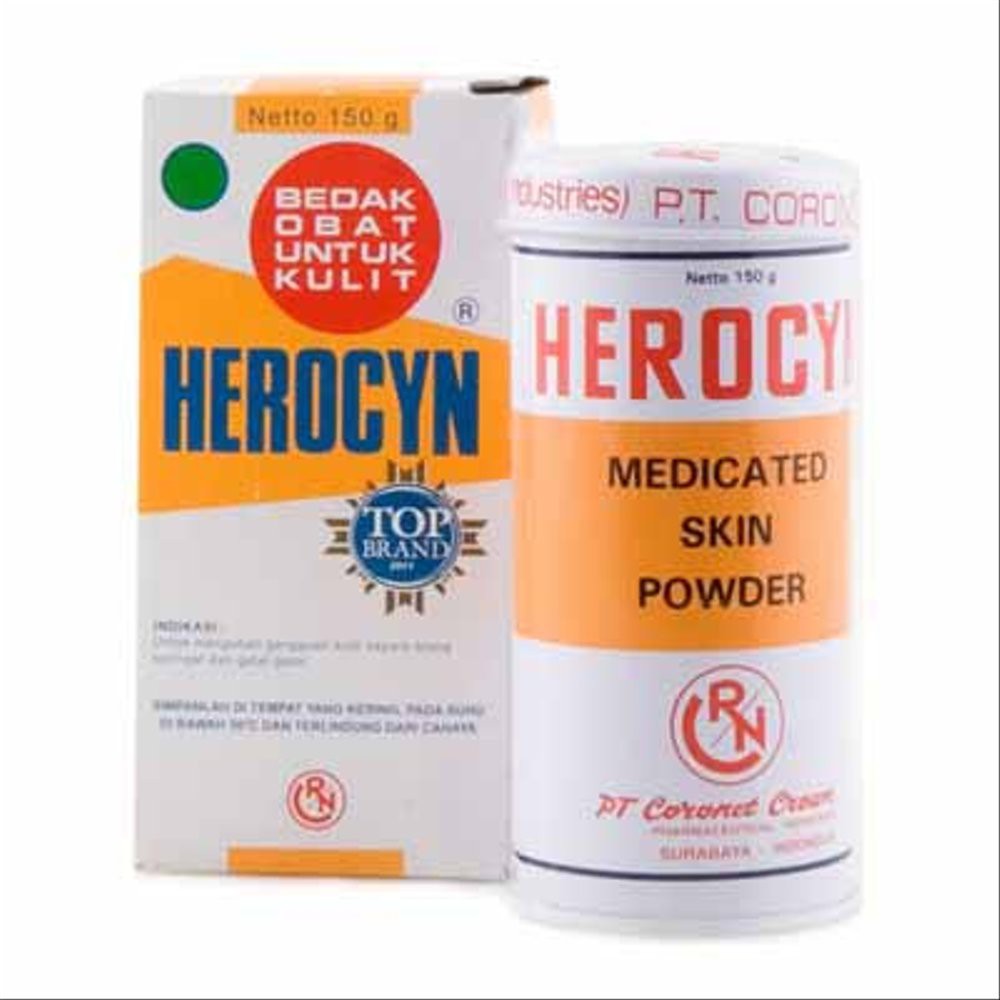 BEDAK HEROCYN 80gr / BEDAK TABUR GATAL-GATAL / BIANG KERINGAT / ALERGI / MENTHOL