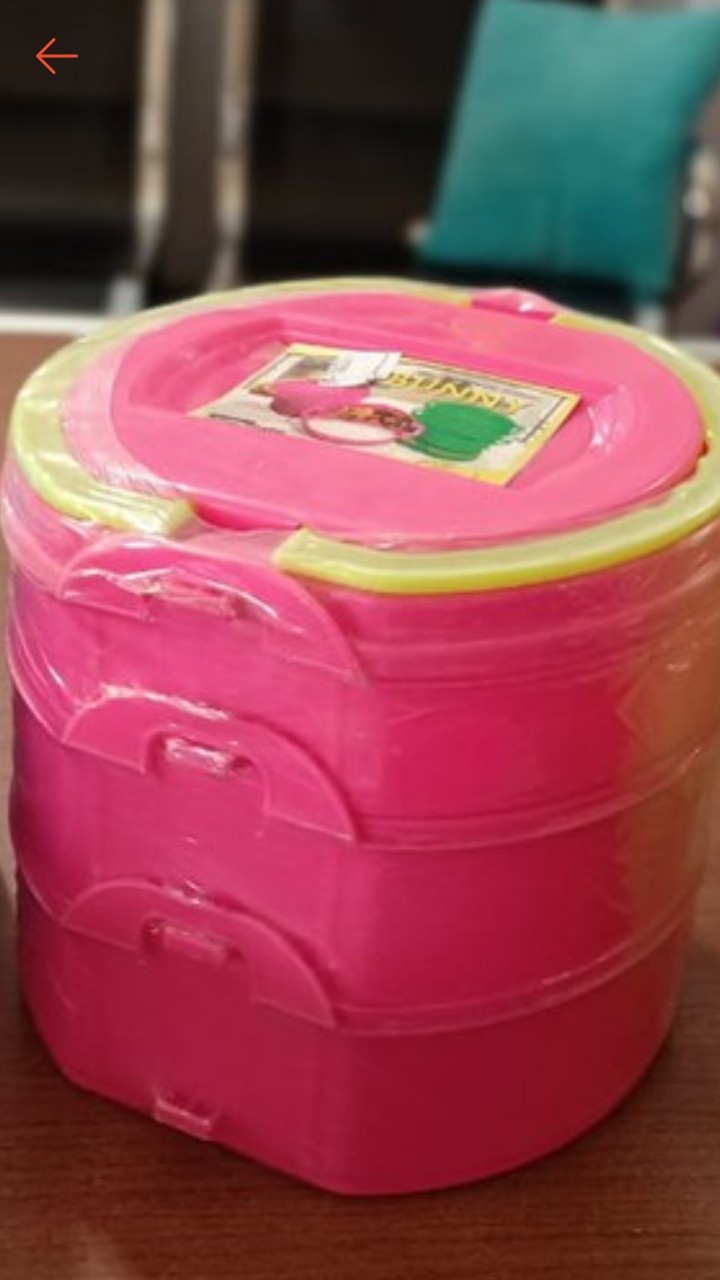 Rantang Susun Plastik Bunny Susun 2, 3, Dan 4 Rantang Makanan