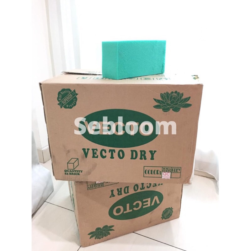 [1 DUS] oasis vectro / oasis basah / oasis kering / Floral foam / busa tanaman / gabus kering dan ba