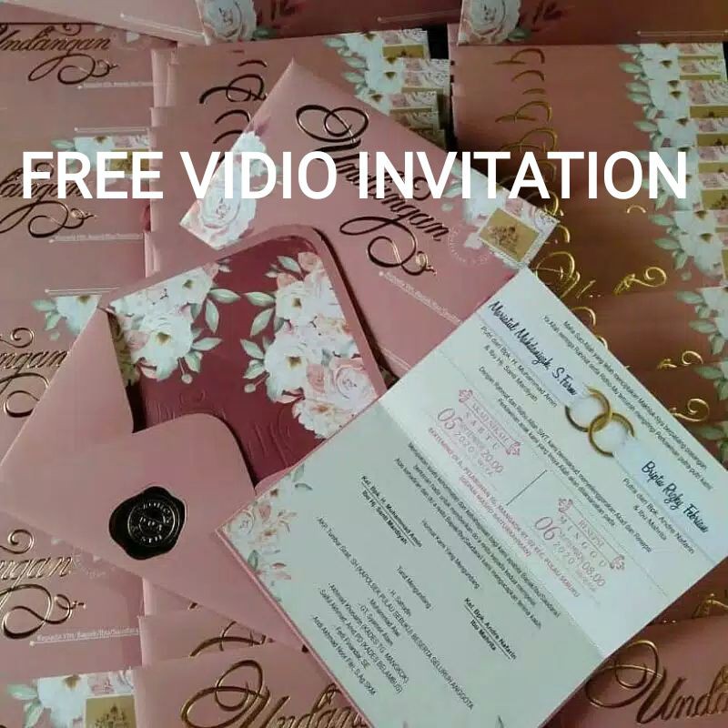 

UNDANGAN PERNIKAHAN NIKAH SINGLE HARDCOVER HARD COVER AMPLOP PINK MEWAH KEKINIAN CR7 14 CR7 15