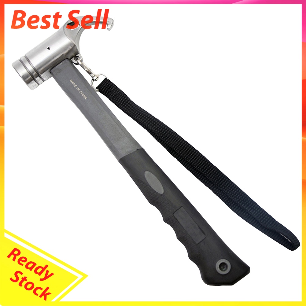 Outdoor Camping Tent Peg Hammer Multifunction Hiking Stakes Nail Puller