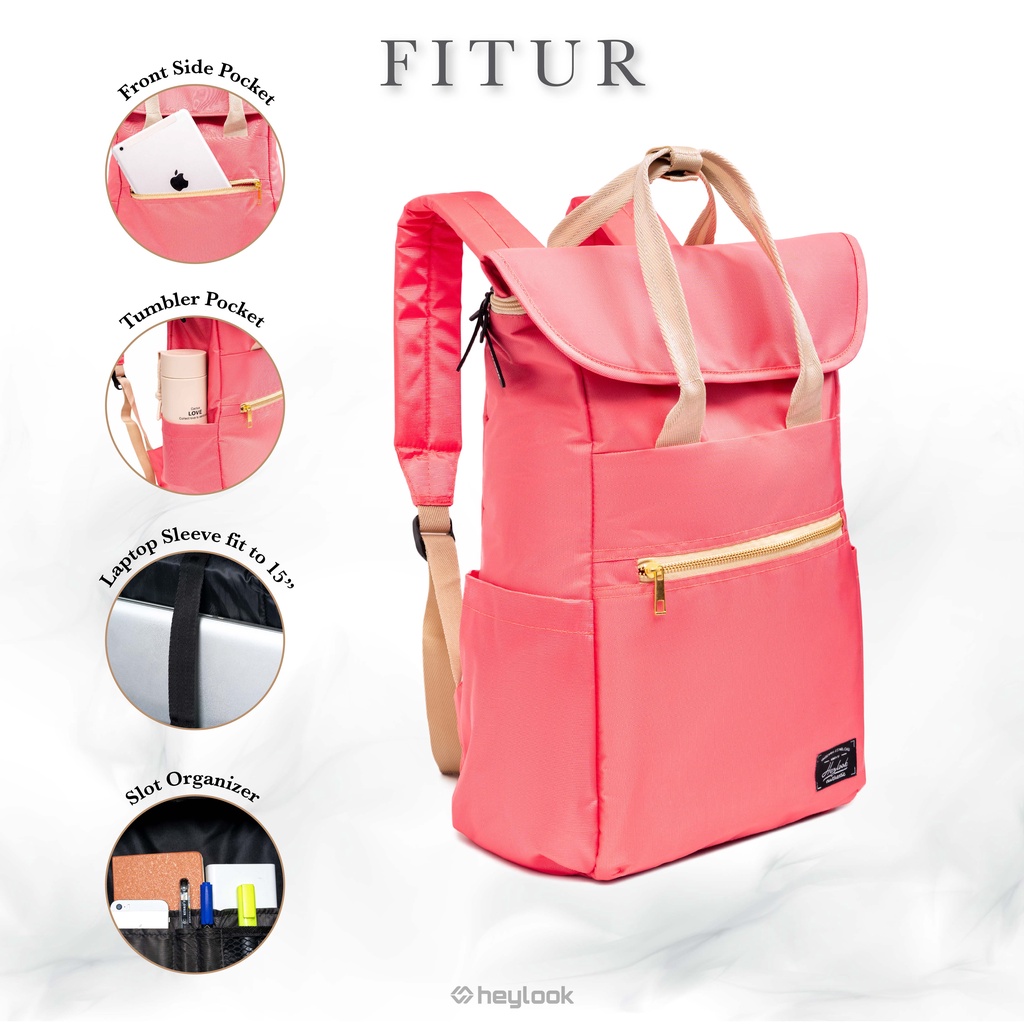 (BISA COD) TAS RANSEL VIERRA WANITA BACKPACK LAPTOP WANITA TAS PUNGGUNG HEYLOOK