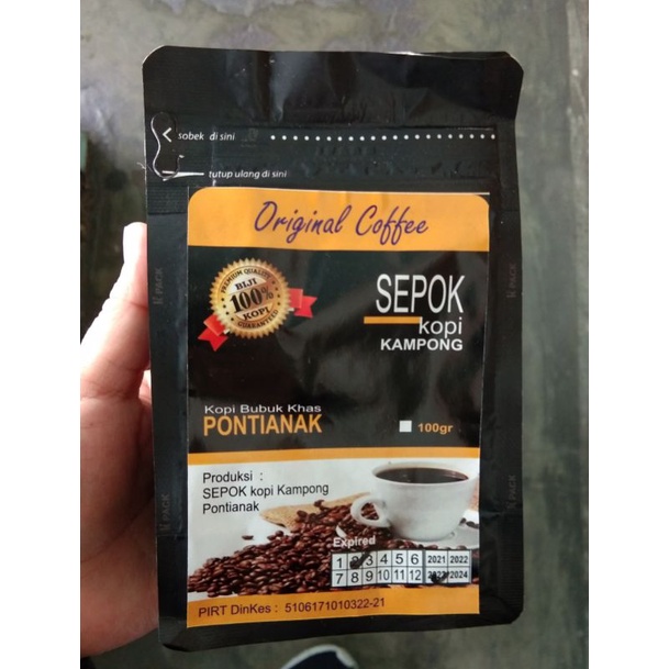 

Original Coffee Sepok Kopi Kampong / Kopi Bubuk Khas Pontianak / Oleh oleh Khas Pontianak / Kopi Kampung / Oleh oleh Khas Kalbar