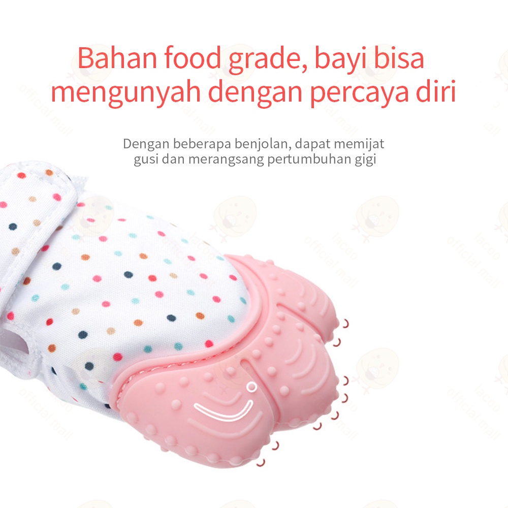 Lacoo Sarung tangan bayi mitten Teether gigitan bayi BPA Free 1PCS