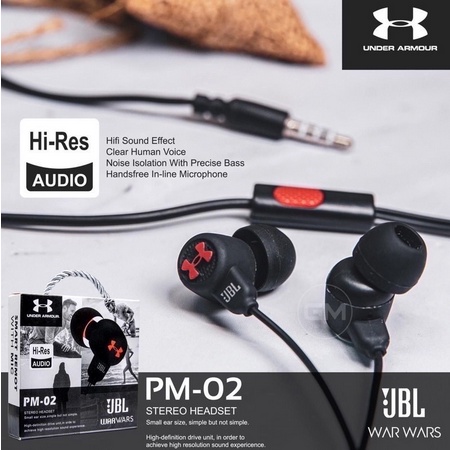 Handsfree Handset Earphone Streo Handset PM-02 Hi-Res Extra Bass