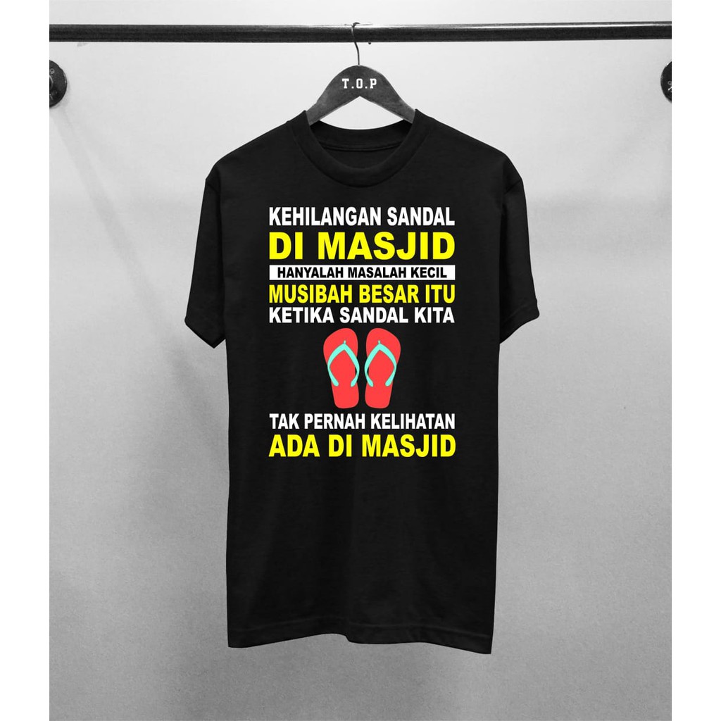 Kaos Dakwah Islami Ngaji yuk Tawheed Hijrah Muslim Distro Murah-Sendal di Masjid