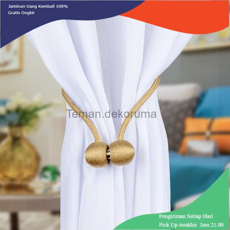 TD-AI Arbitrary Tali Pengikat Tirai Gorden Magnetic Curtain Clip 2 PCS - A66