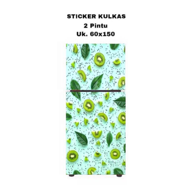 Sticker Kulkas 2 Pintu Motif Buah Kiwi