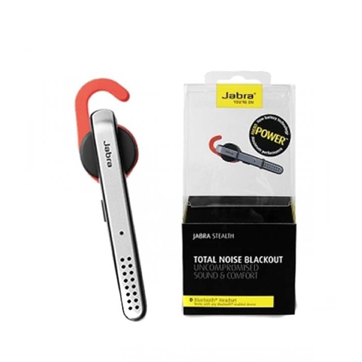 Headset Bluetooth Earphone JABRA Stealth Handsfree Headphones - Hitam