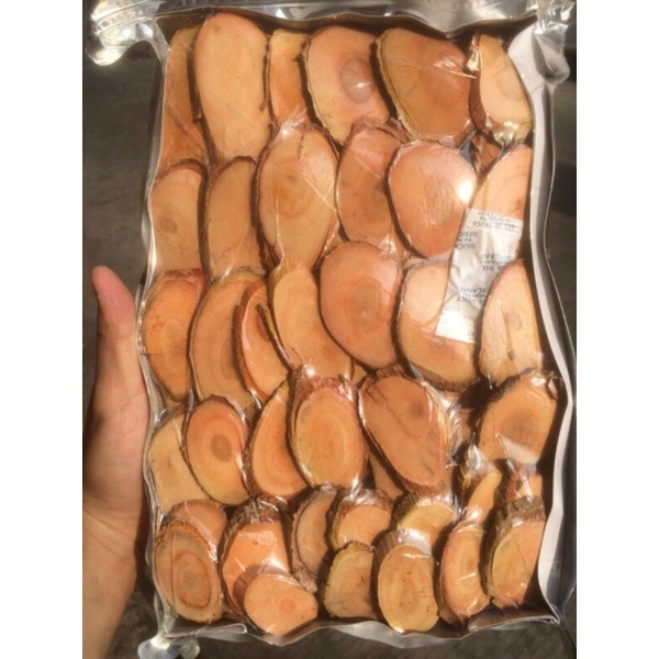 Tongkat Ali Kalimantan Super Bungkus Grade A+ 500Gr / Kayu Herbal Pasak-Bumi Slice Kecil Vakum Merah