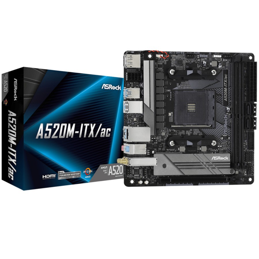 ASROCK A520M-ITX/AC AMD AM4 MOTHERBOARD
