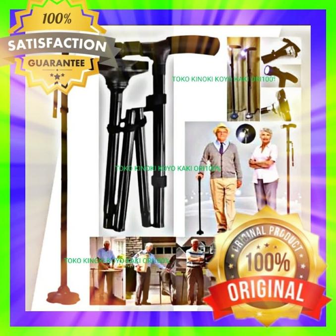 Trusty cane alat tongkat bantu jalan manula lipat lampu led ORIGINAL