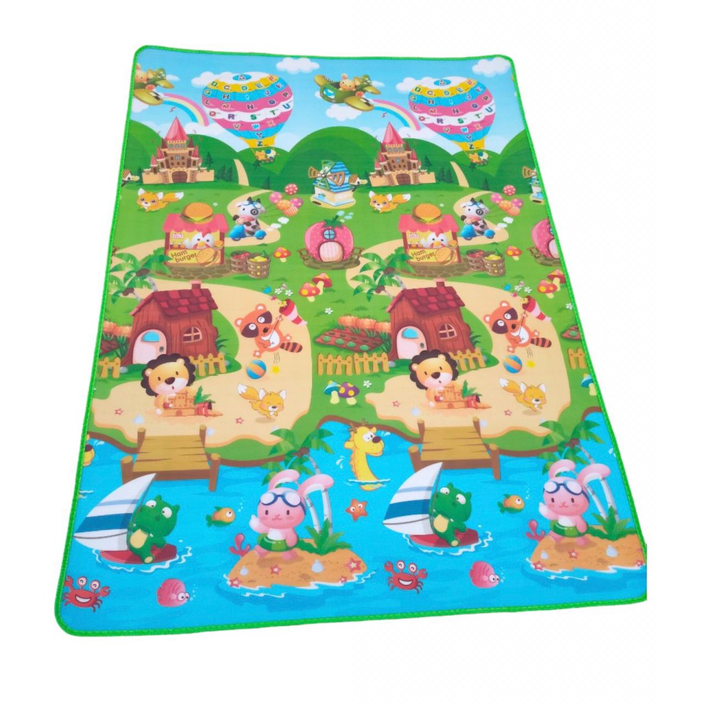 PLAYMAT BABY KARPET BAYI BALITA Alas Lantai Tikar Gulung Anak Anti Air MOTIF KARAKTER