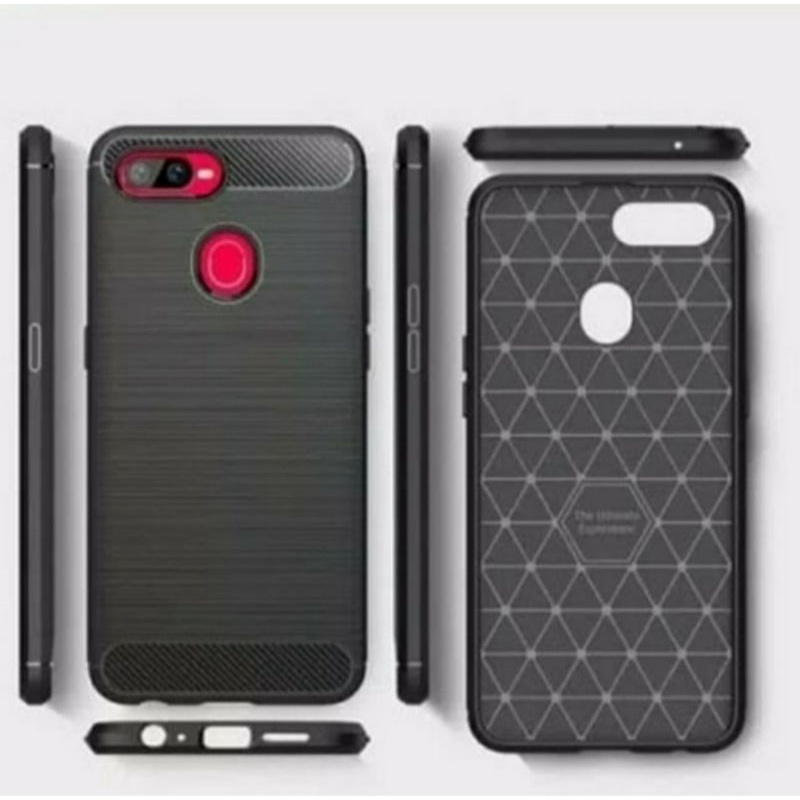Oppo F9 A7 A5s A12 A11k soft case silikon carbon