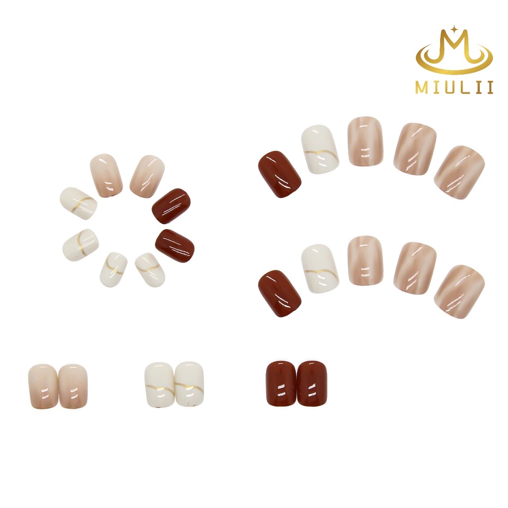 MIULII / KUKU PALSU   A0518  / 24PCS / 3D / NAIL ART / PREMIUM / CUTE / FREE LEM JELLY / KUTEK