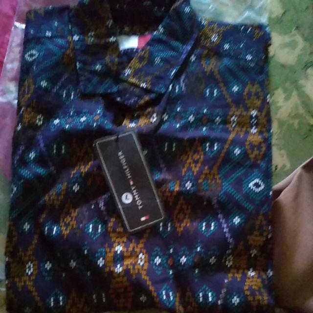 Babedo Kemeja Batik Pria Slim Fit Motif Snow Premium Lengan Pendek