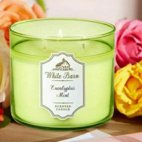 BATH &amp; BODY WORKS BBW EUCALYPTUS MINT 3-WICK SCENTED CANDLE 411 G LILIN WANGI 3 SUMBU UKURAN BESAR PENGHARUM RUANGAN