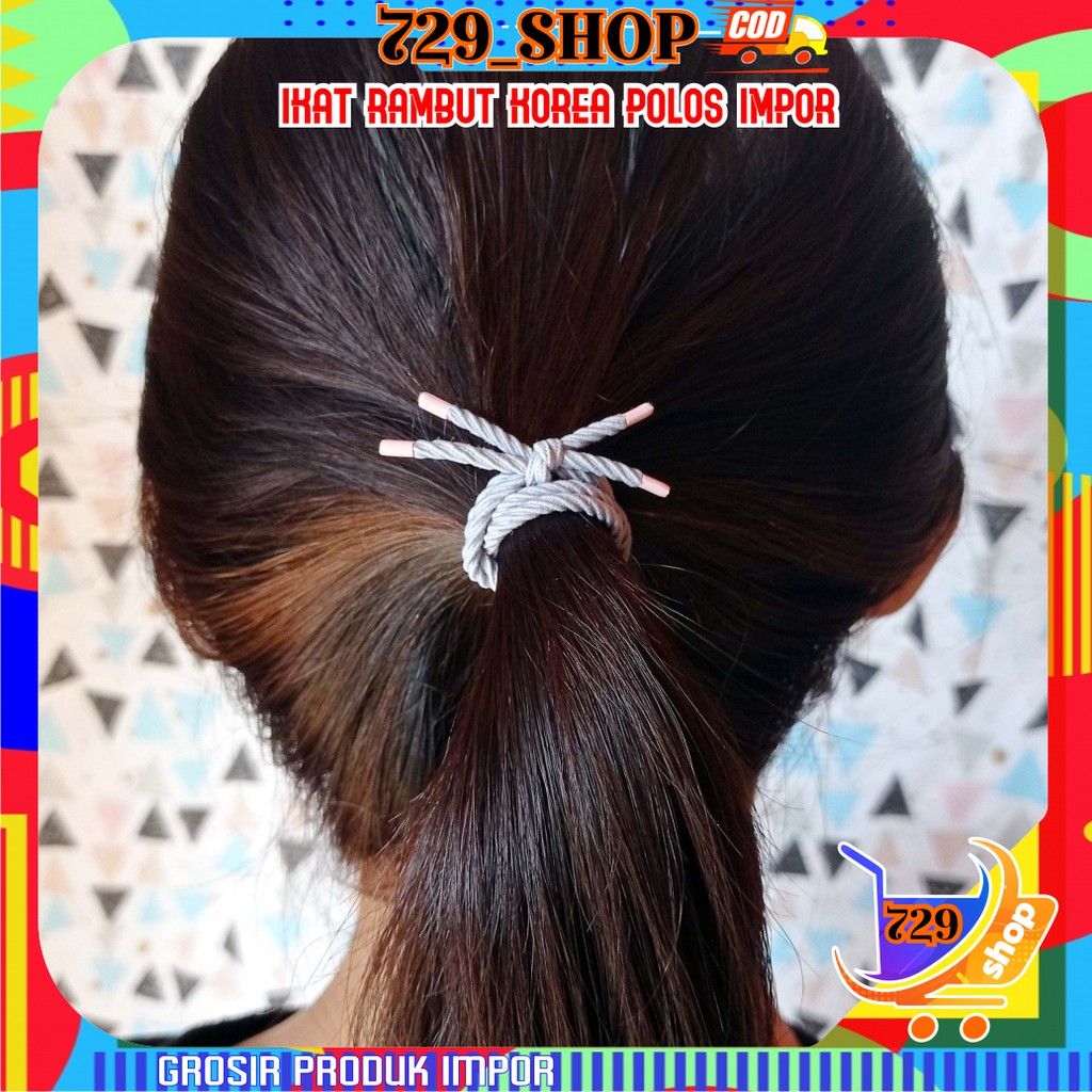 Ikat Rambut Motif Tali Korea Style Import Best Seller