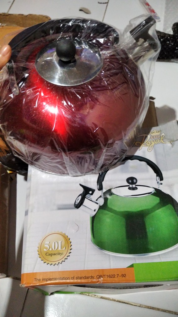 Teko Siul  5 Liter Ceret Bunyi Kettle Stainless Steel Warna