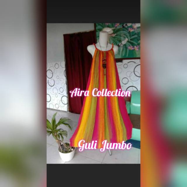 Dress Bali Jumbo Motif Garis Salur