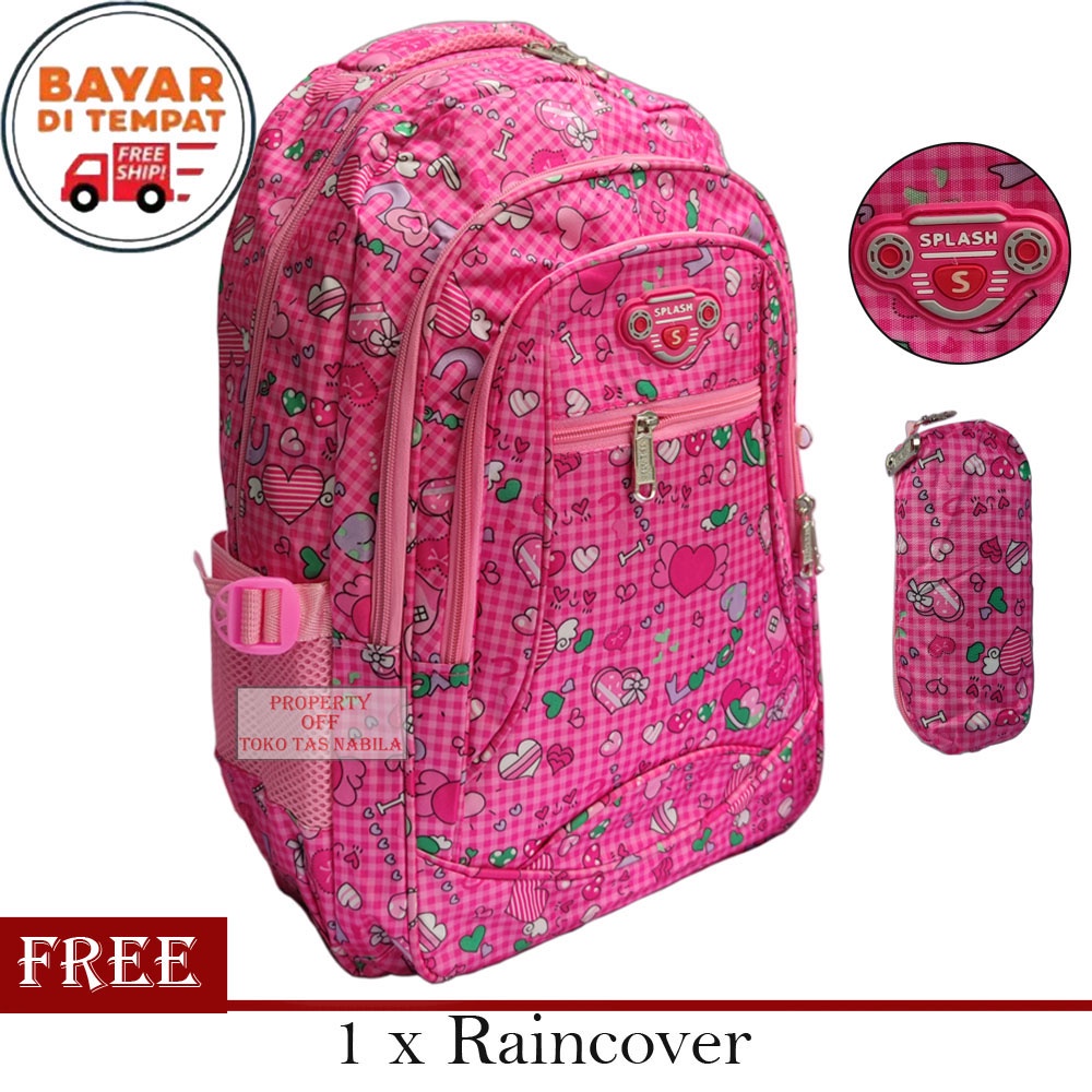 Tas Ransel Anak Splash Original Tas Fashion Import - Free Raincover