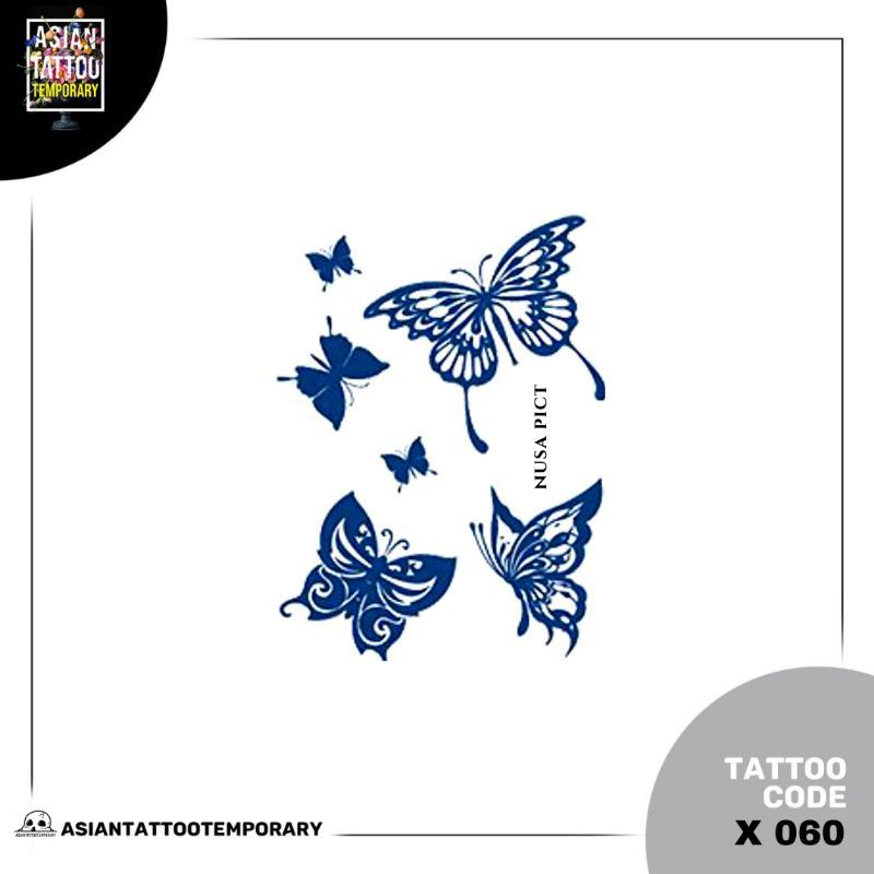 SEMI PERMANEN &quot;KUPU KUPU - BUTTERFLY&quot; MAGIC TATTO ASIANTATTOO