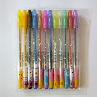  Pulpen  gel Gliter warna warni 12 warna 1 pak Shopee 