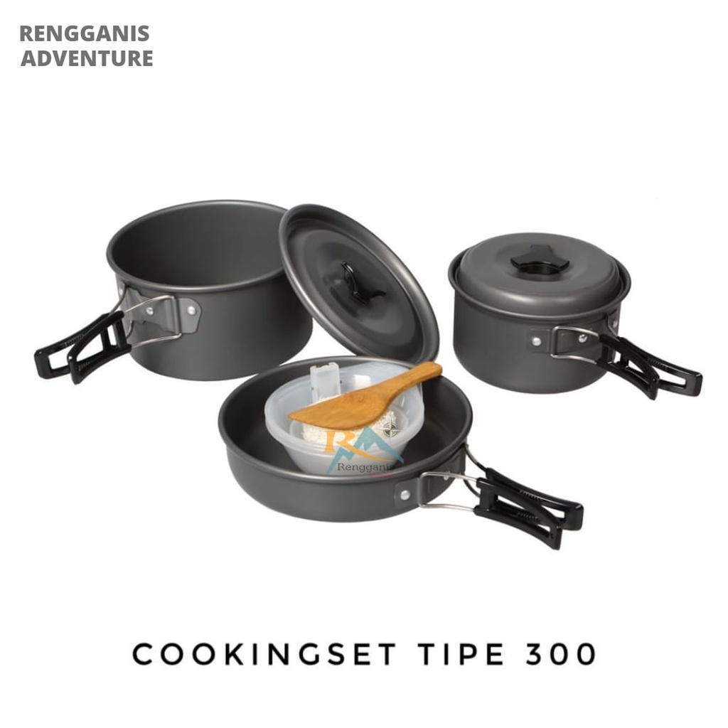 Cooking Set DS 300 Cookingset SY 300 Panci Nesting Kemah Alat Masak Camping