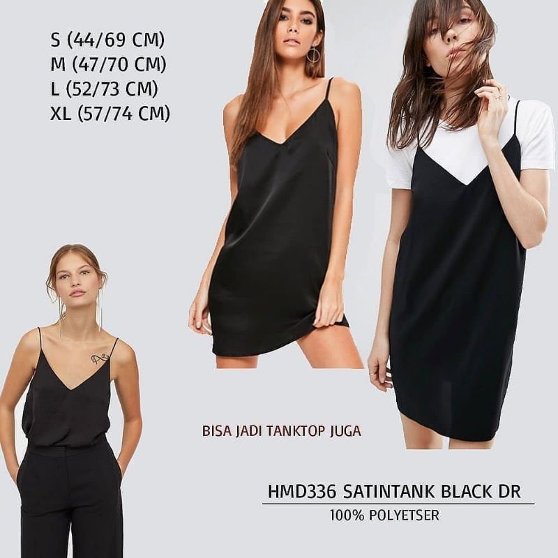 Hm hmd336 satintank black  dress
