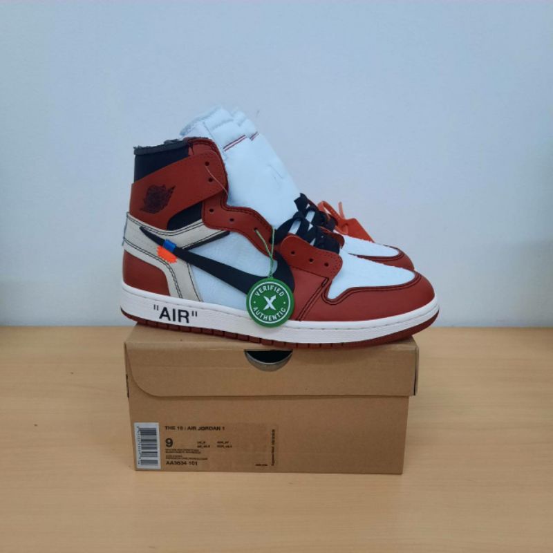 nike air jordan 1 off-white chicago-white/black-varsity red AA3834-101 100% BNIB