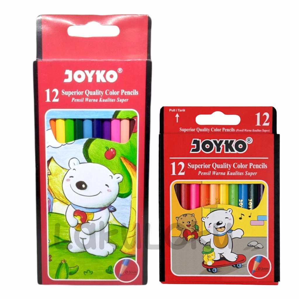 

Pensil Warna JOYKO Panjang & Pendek 12 Warna