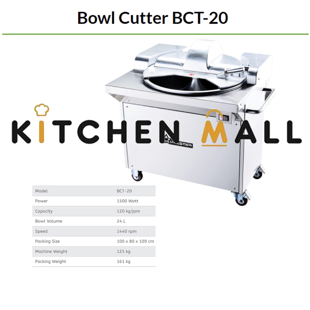 WIRASTAR BCT-20 MESIN PENGGILING DAGING / MESIN PEMBUAT ADONAN BAKSO