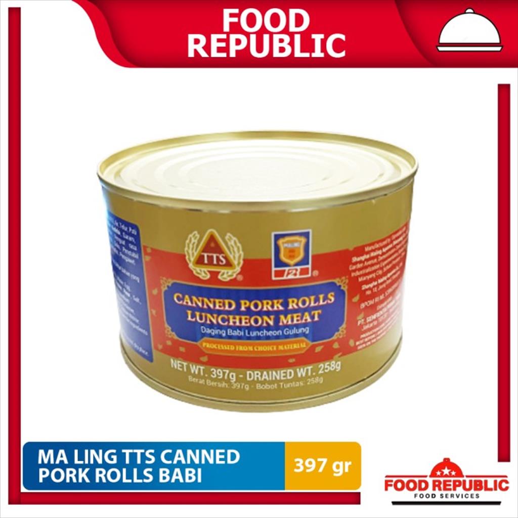 Maling TTS Canned Egg Rolls With Pork 397 gr Ma Ling Ham Telur Gulung Babi