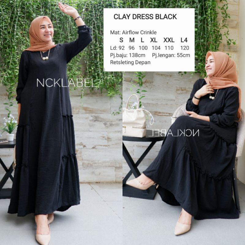 Atasan Wanita Gamis Clay Dress Original by NCK Label