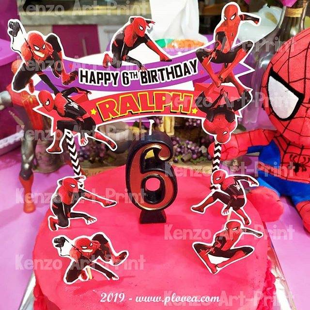 Cake topper/Hiasan Kue Ultah tema Spiderman Shopee Indonesia