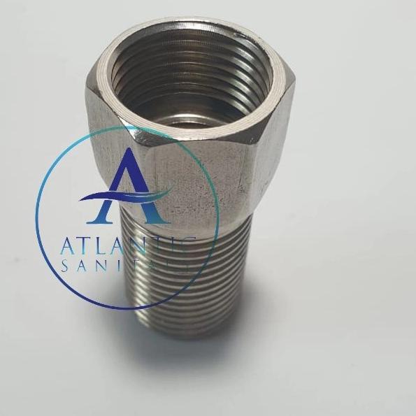 sok sambung drat luar dalam / sok drat panjang stainless