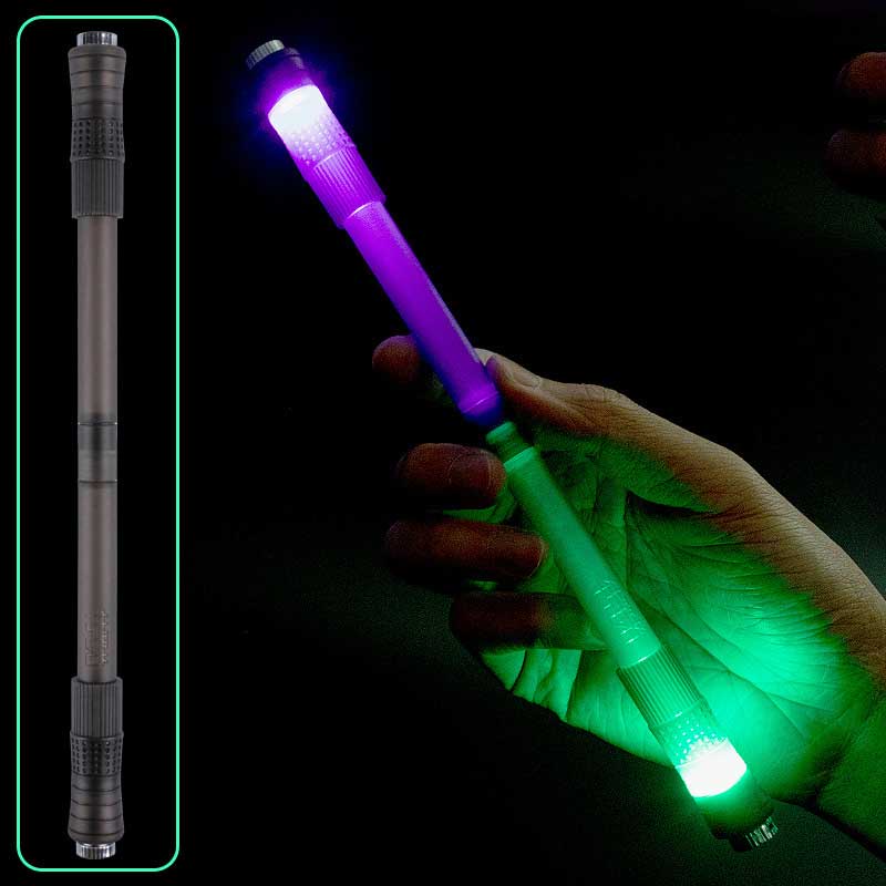 1pc Mainan Spinner LED Flash Pen Multifungsi Anti slip Dengan Tabung Penyimpanan Untuk Anak