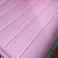 WALLPAPER 3D FOAM BATA WARNA UNGU UKURAN 77 CM X 70 CM TOKO SIYOL